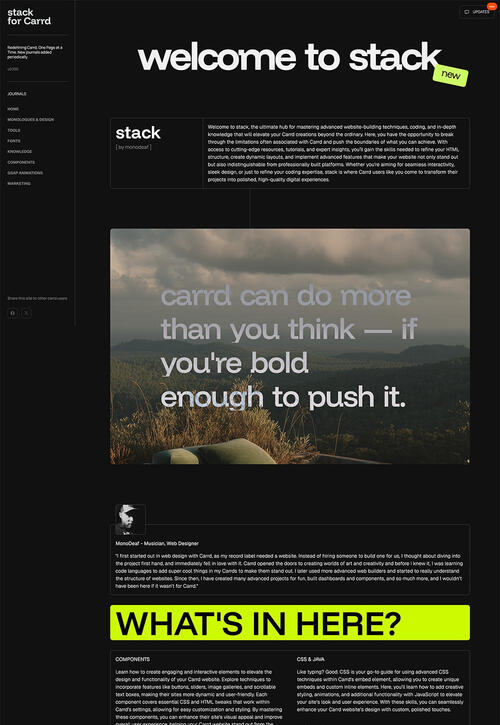 Stack Stack for Carrd